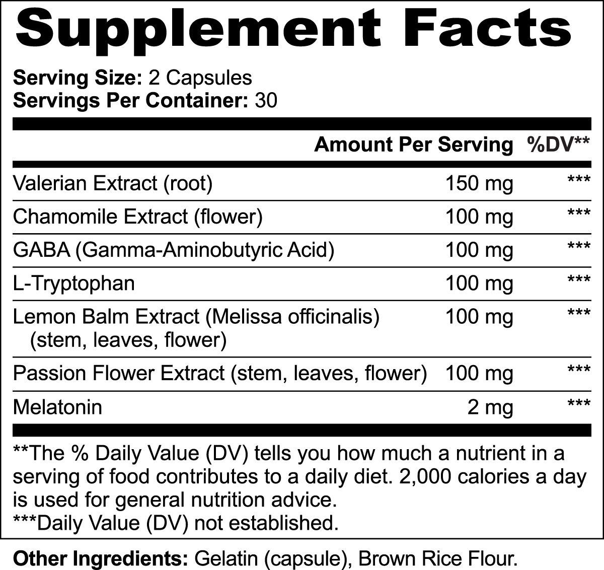 Valerian & chamomile night formula