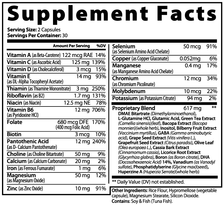 Green tea brain and focus formula